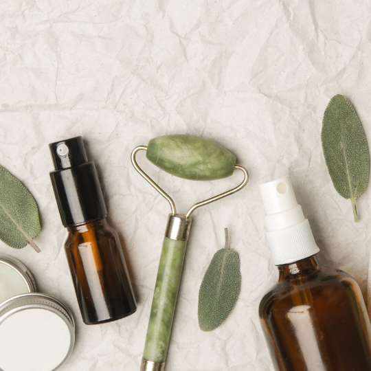 Image of skincare products and tools